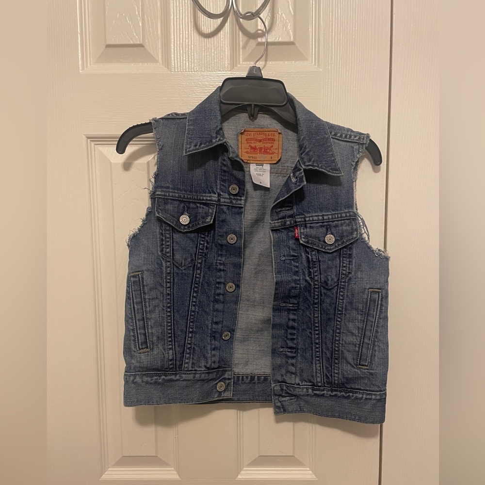 Levi’s Cutoff Denim Jacket Vest - Women’s Size Small (S)